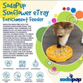 Load image into Gallery viewer, Sunflower Design eTray Enrichment Shallow Slow Feeder Dog Bowl