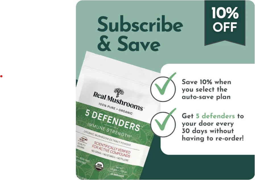 5 Defenders Mushroom Blend Powder - Immune Support