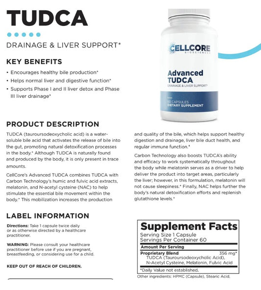 Advanced TUDCA– Liver Support & Detox