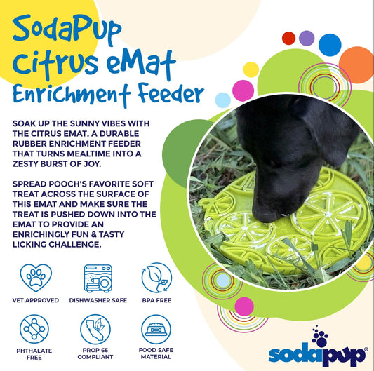 Citrus Design eMat Enrichment Lick Mat With Suction Cups