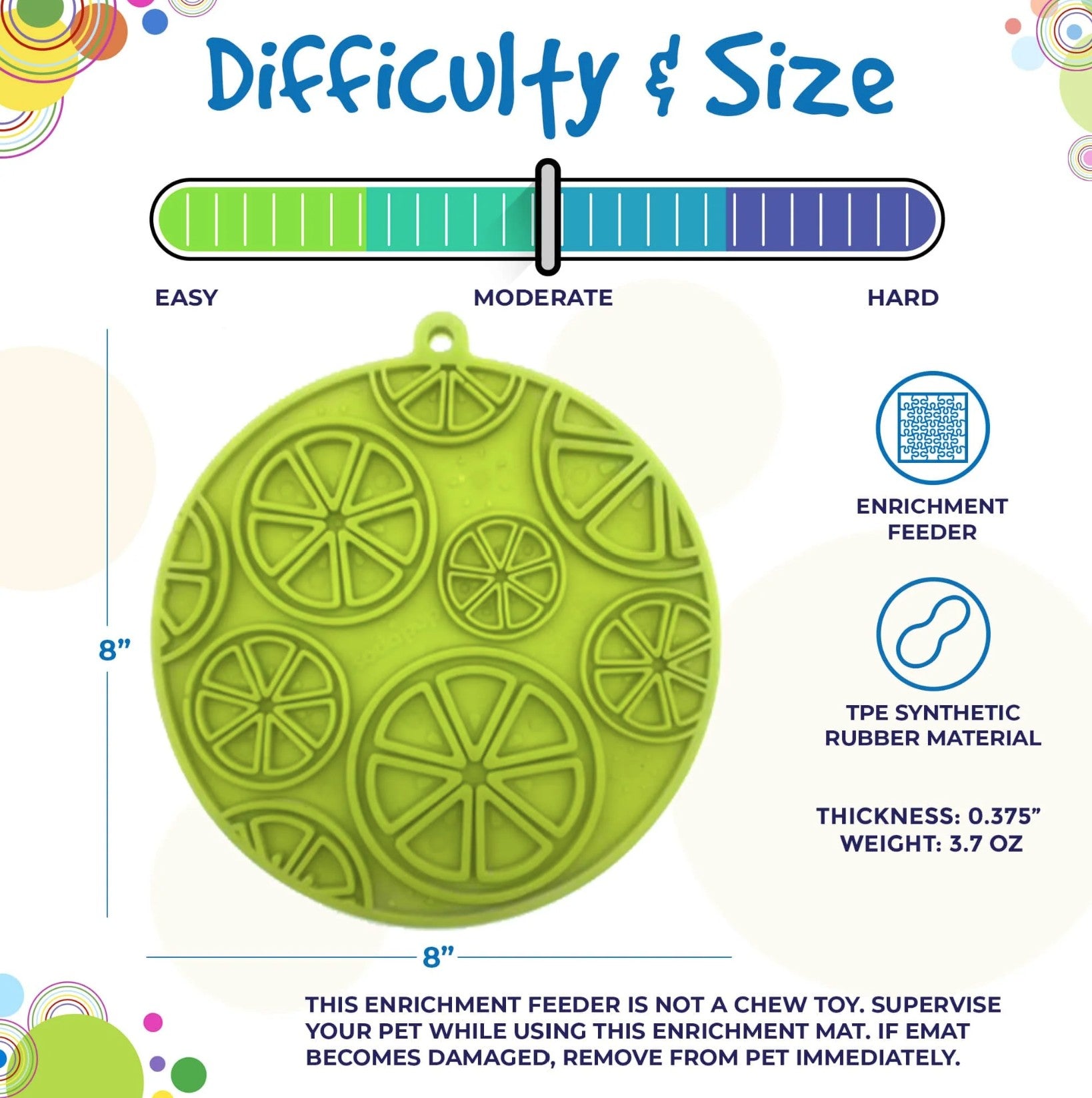 Citrus Design eMat Enrichment Lick Mat With Suction Cups