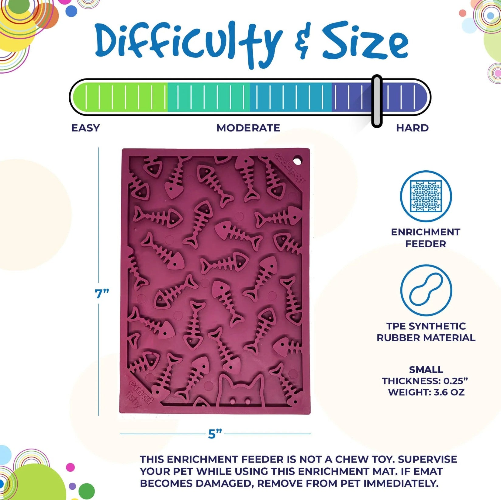 Fishy Design eMat Enrichment Lick Mat - small