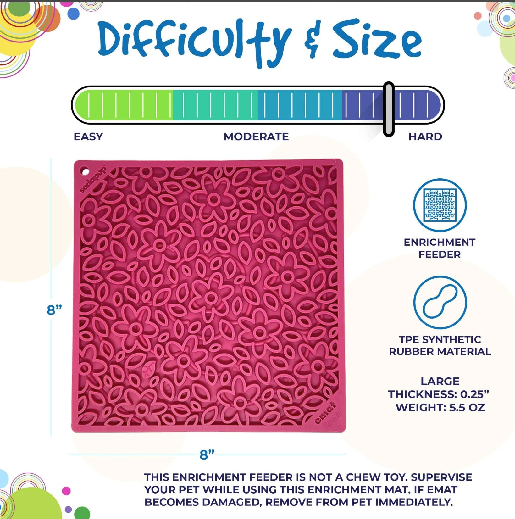Flower Power Design eMat Enrichment Lick Mat