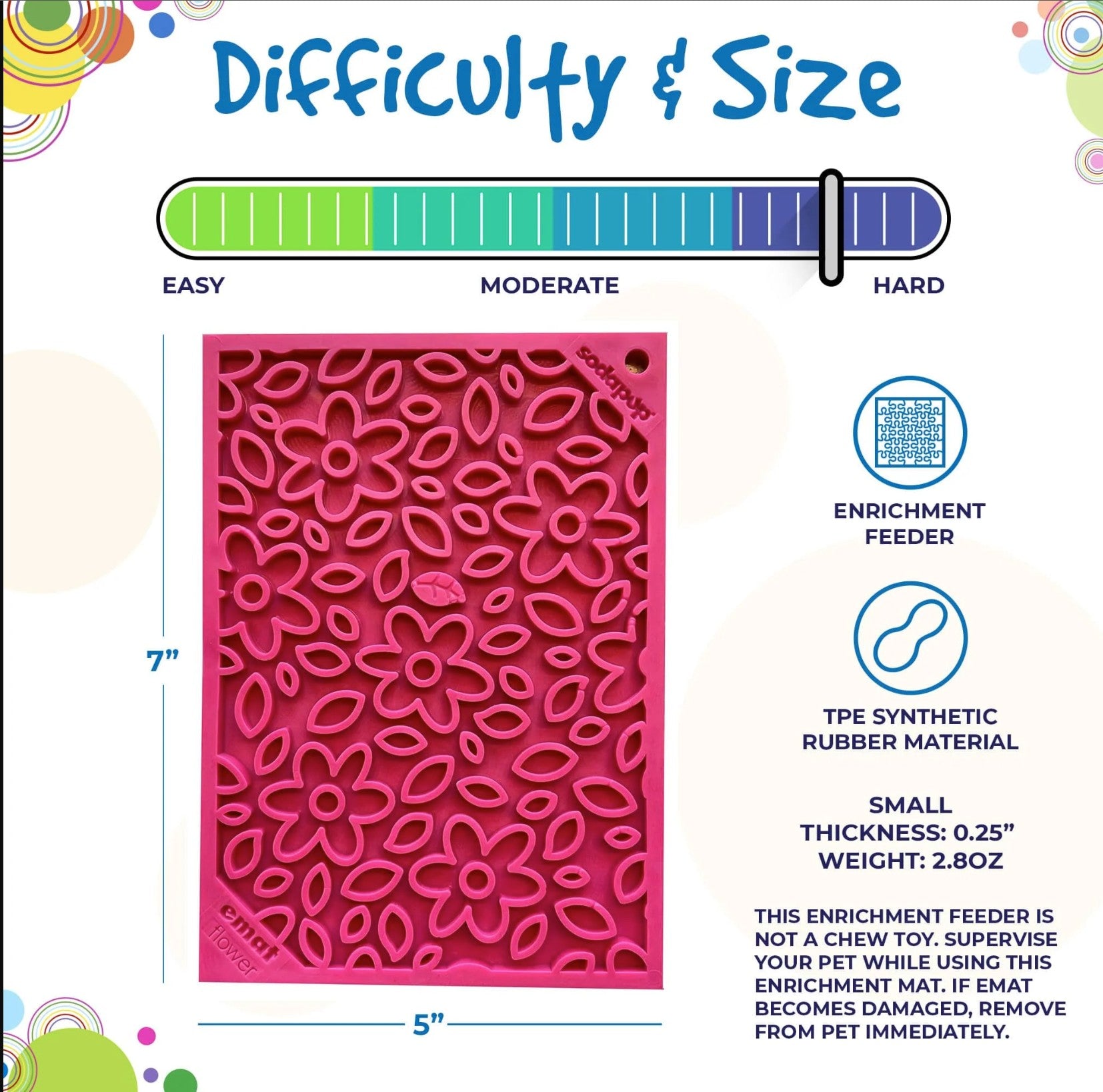 Flower Power Design eMat Enrichment Lick Mat