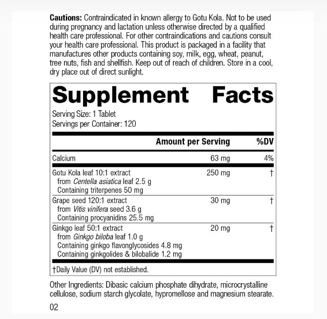 Gotu Kola Complex, 120 Tablets