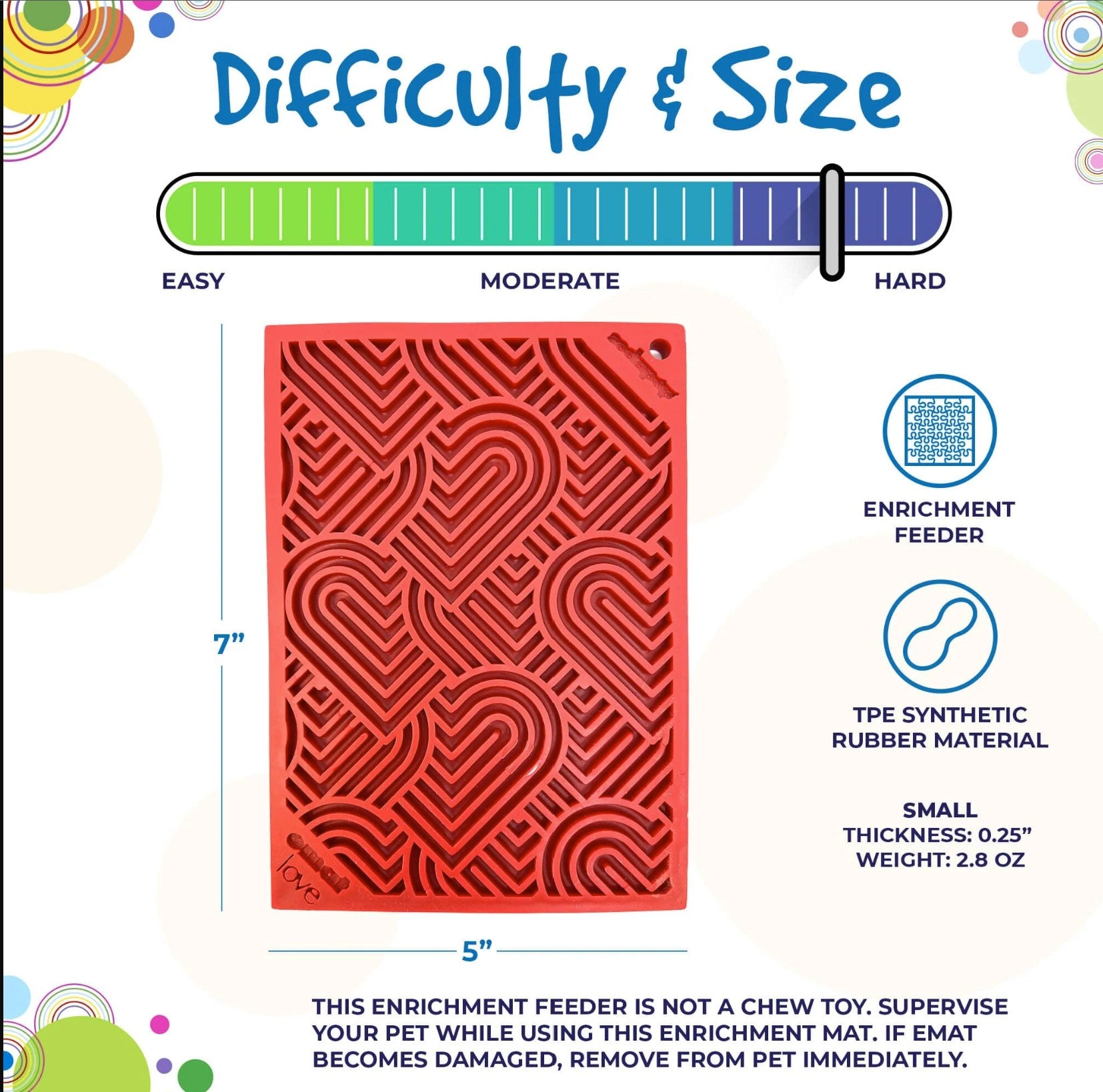 Heart Design "Love" eMat Lick Mat