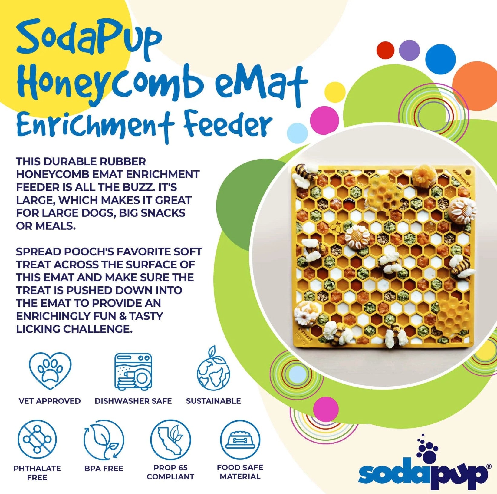Honeycomb Design Emat Enrichment Lick Mat