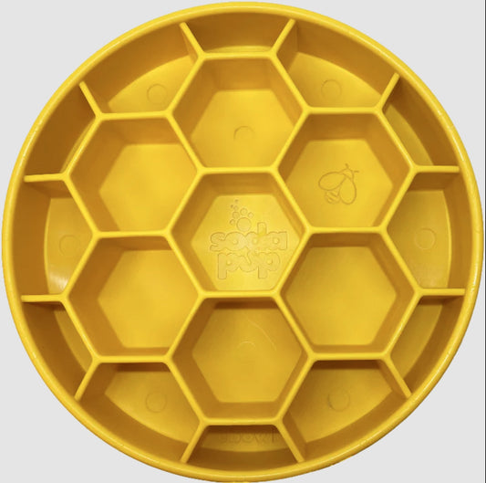 Honeycomb Design eBowl Enrichment Slow Feeder Bowl for Dogs