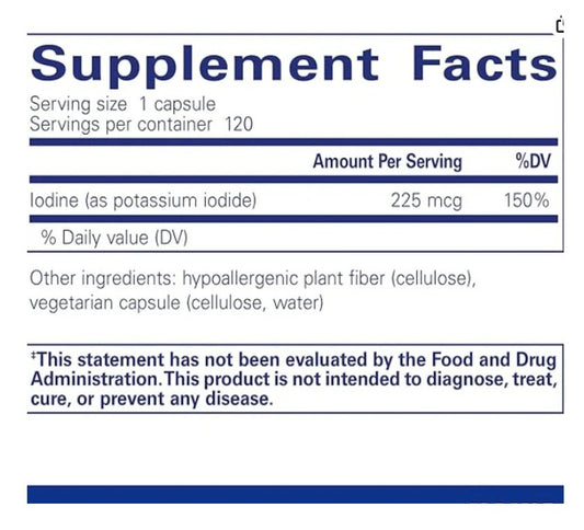 Iodine - Thyroid Support (120 caps)