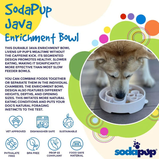 Java Design eBowl Enrichment Slow Feeder Bowl for Dogs