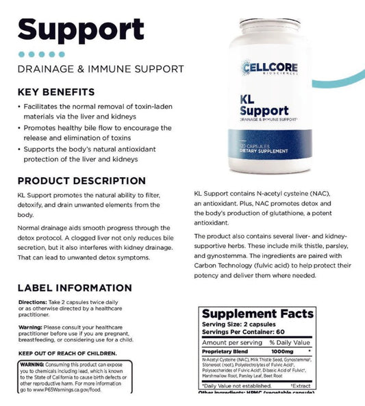 KL Support – with Milk Thistle and Marshmallow Root