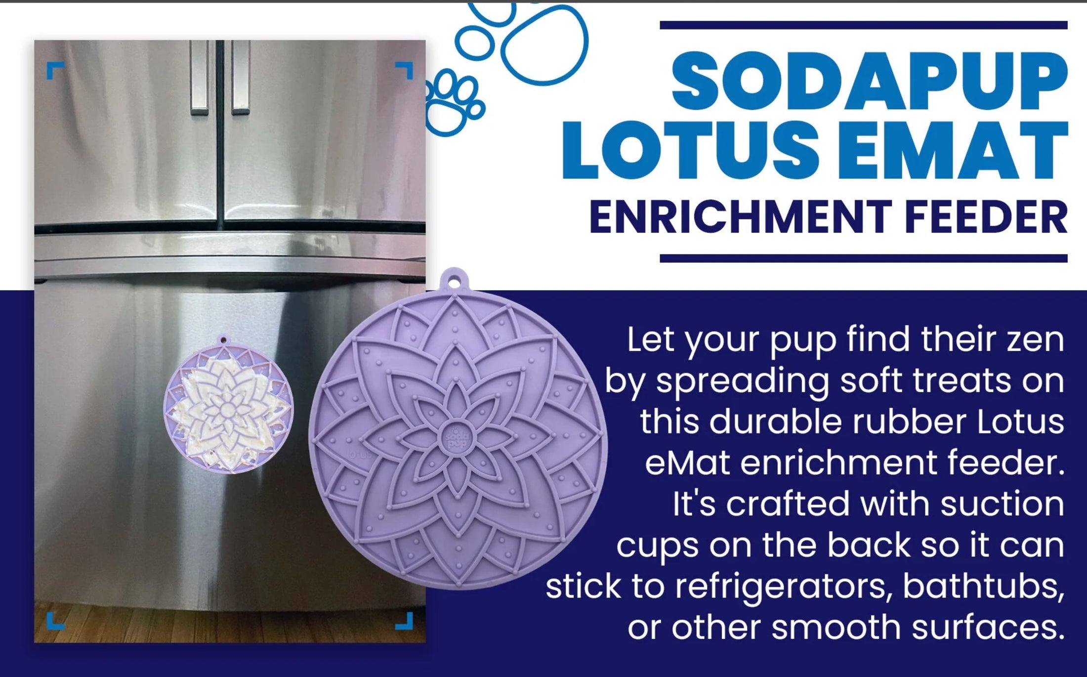 Lotus Design eMat Enrichment Lick Mat With Suction Cups
