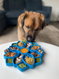 Load image into Gallery viewer, Mandala Design eTray Enrichment Shallow Slow Feeder Dog Bowl
