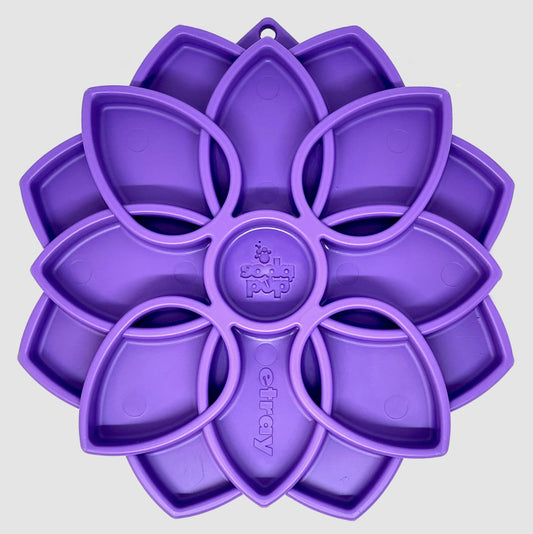 Mandala Design eTray Enrichment Shallow Slow Feeder Dog Bowl