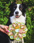 Load image into Gallery viewer, Mandala Design eTray Enrichment Shallow Slow Feeder Dog Bowl
