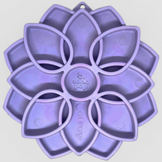 Mandala Softie eTray Enrichment Shallow Slow Feeder Dog Bowl with Suction Cups