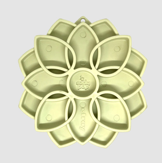 Mandala Softie eTray Enrichment Shallow Slow Feeder Dog Bowl with Suction Cups