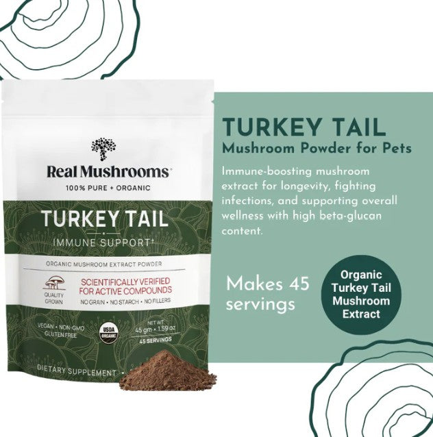 Organic Turkey Tail Mushroom Powder for Pets (45 g)
