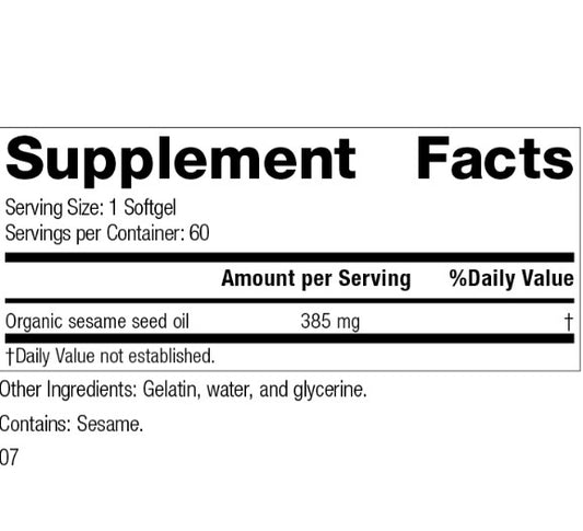 Sesame Seed Oil, 60 Softgels