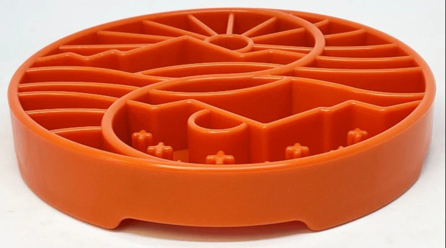 Sun and Moon Design eTray Enrichment Shallow Slow Feeder Dog Bowl
