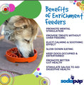 Load image into Gallery viewer, Sun and Moon Design eTray Enrichment Shallow Slow Feeder Dog Bowl
