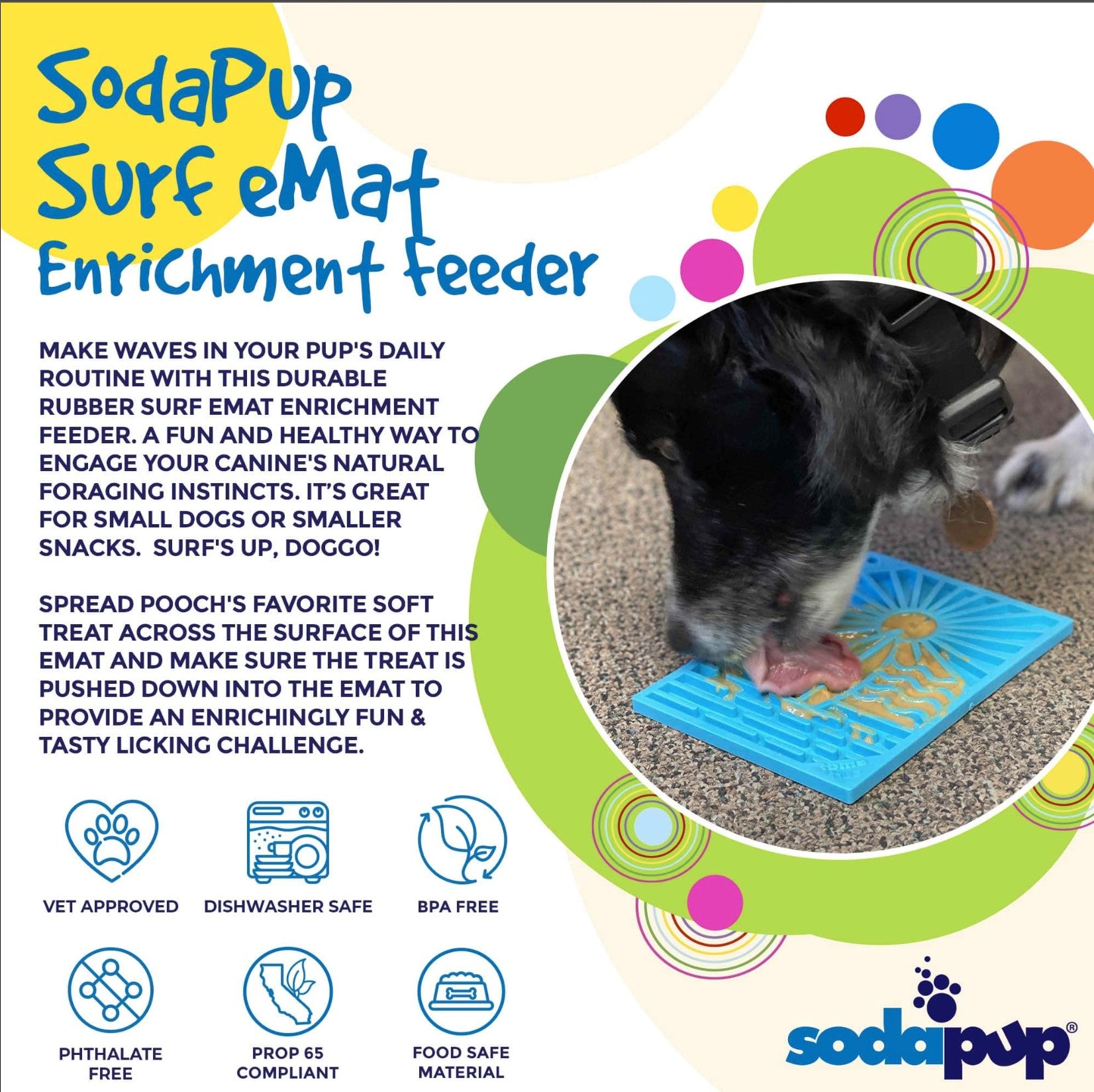 Surf's Up Design eMat Enrichment Lick Mat - small