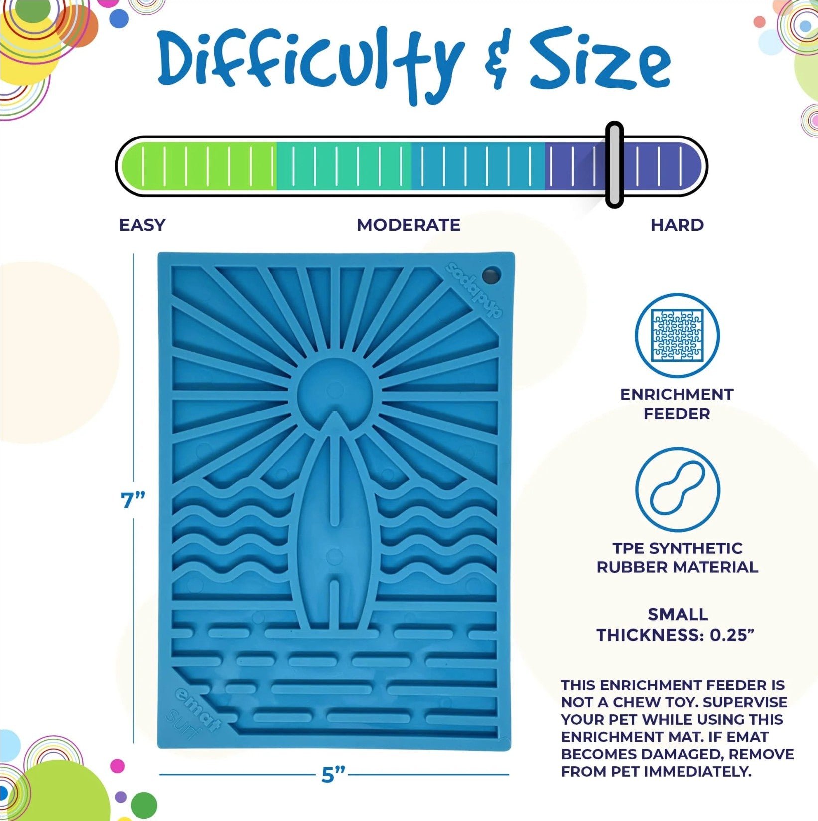 Surf's Up Design eMat Enrichment Lick Mat - small