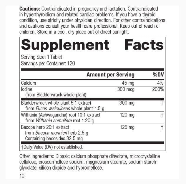 Thyroid Complex, 120 Tablets