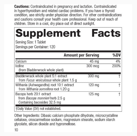 Thyroid Complex, 120 Tablets