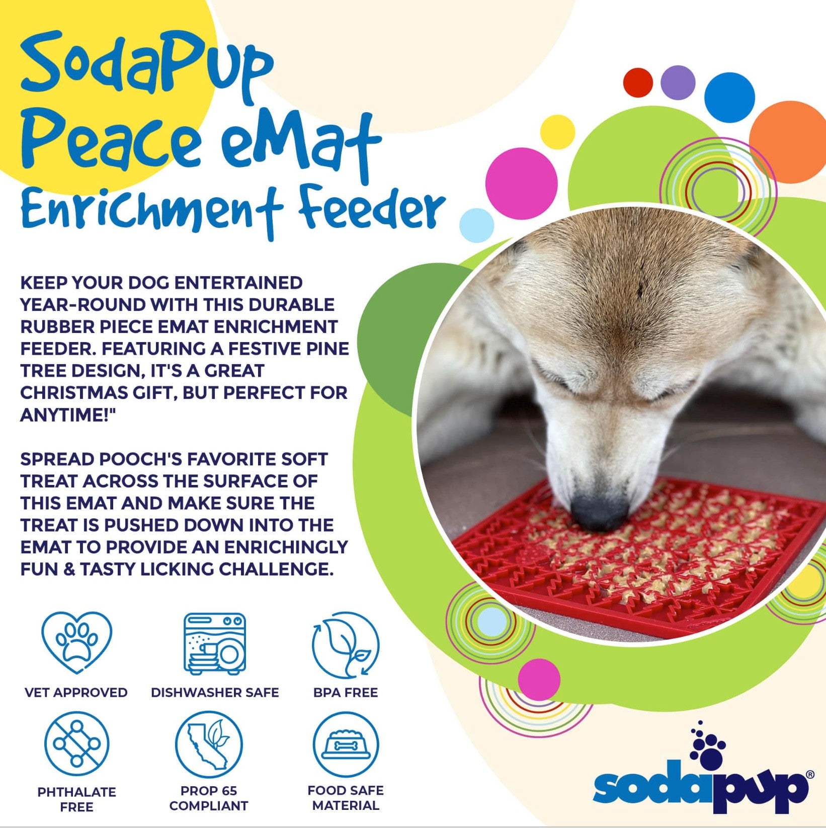 Tree Design "Peace" eMat Enrichment Lick Mat