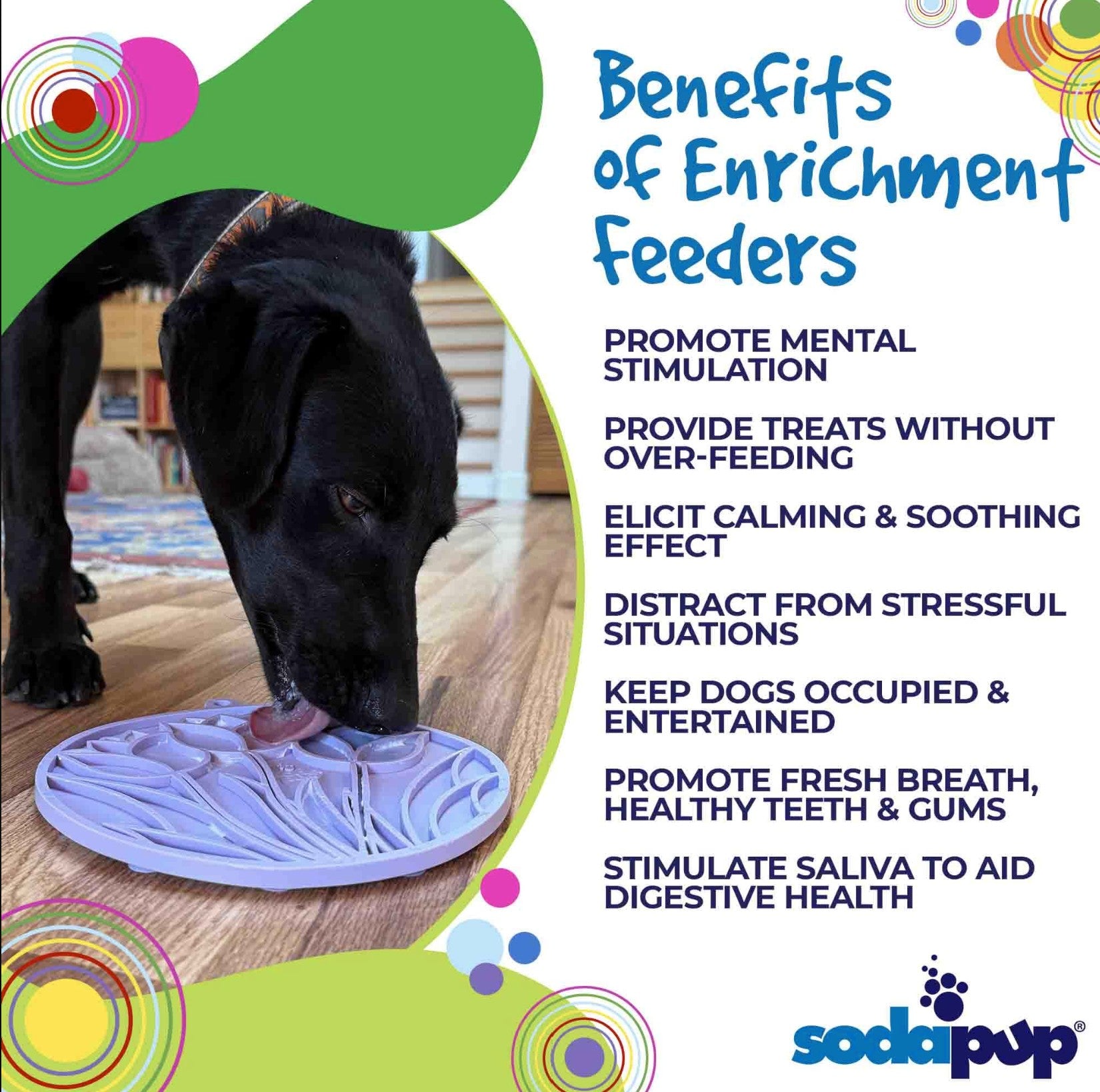 Tulip Design eMat Enrichment Lick Mat With Suction Cups