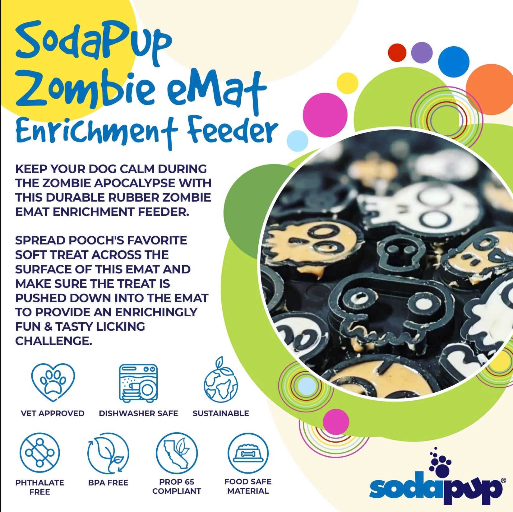 Zombie Design Emat Enrichment Lick Mat