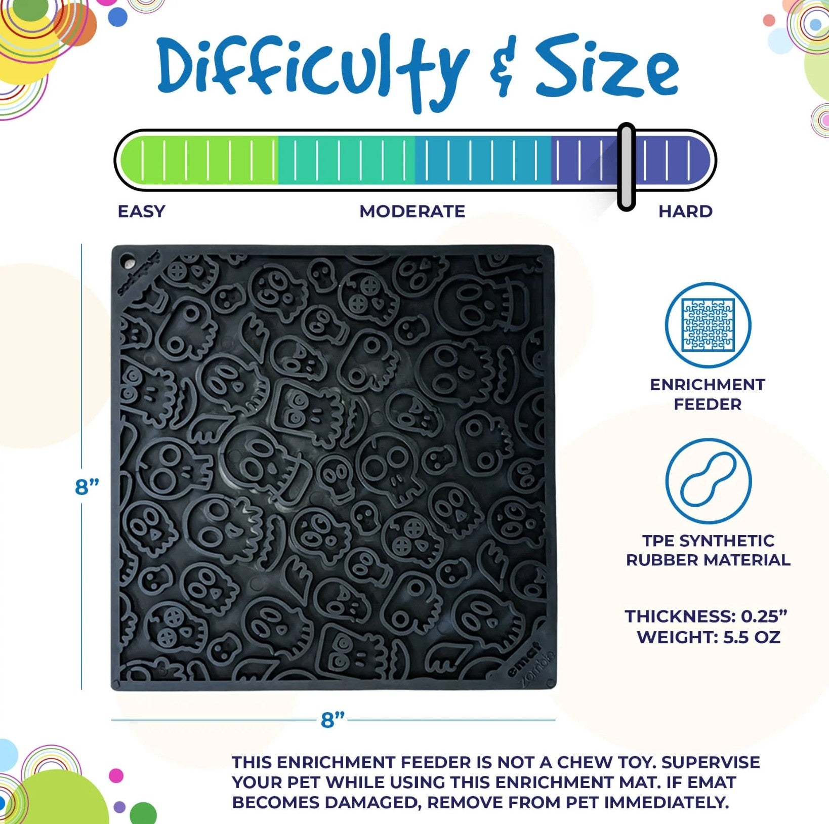 Zombie Design Emat Enrichment Lick Mat